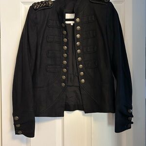Maje Black Military Jacket-Blazer